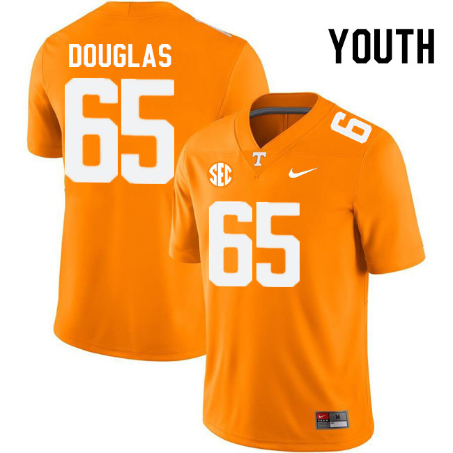 Youth #65 Camron Douglas Tennessee Volunteers College Football Jerseys Stitched Sale-Orange